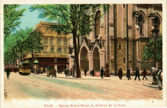 Nice- Eglise Notre Dame&Avenue de la Gare France à Nice