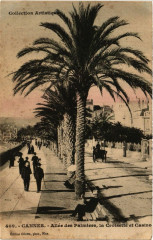 Cannes - Allée des Palmiers, la Croisette et Casino à Cannes