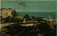 Nice - Un Coin du Jardin Public. La Cascade et le Monument du... à Nice