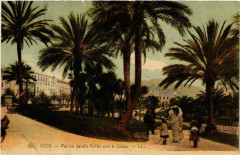 Nice - Vue du Jardin Public vers le Casino à Nice
