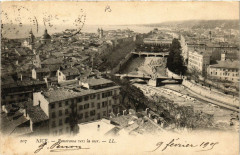 Nice - Panorama vers la mer à Nice