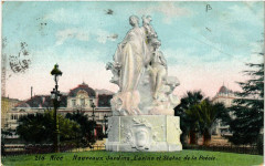 Nice - Nouveaux Jardins, Casino et Statue de la Poésie à Nice