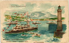 Villefranche Carte transparente. Biscuit Lefevre