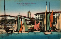 Nice - Le Port et l'Eglise - Bateaux de Plaisance à Nice