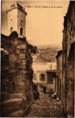 Eze - Rue de l'Eglise et de la Mairie à Èze