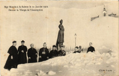 Mgr Maurin a la Salette 10 Janvier 1912 Devant la Vierge de l'As