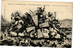 Carnaval de Nice 1909 Char Sans-Souci Meuniére Sidro et Lunghi à Nice