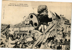 Carnaval de Nice 1909 - Char de Madame Carnaval à Nice