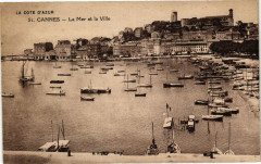 La Cote d'Azur - Cannes - La Mer et la Ville à Cannes