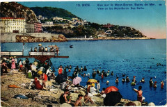 Nice - Vue sur le Mont-Boron, Bains de Mer View on de Mont-... à Nice