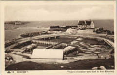 Roscoff - Viviers ahomards (au fond le Fort Bloscon) à Roscoff