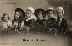 Bretagne - Bonne Annee - Enfants - Types - Folklore