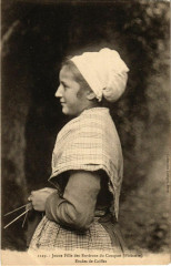 Jeune Fille des Environs du Conquet - Etude des Coiffes -
													29 Finistère
												