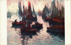 Concerneau- Dans le portle soir France