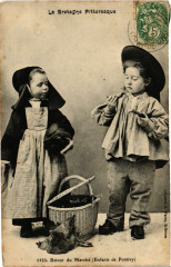 Pontivy - Retour du Marché - Enfants de Pontivy
