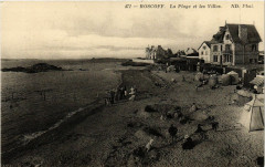 Roscoff. La Plage et les Villas à Roscoff