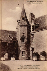 Carte postale ancienne Hénon - Château du Colombier détail d'une tourelle
                                                                     à Hénon
                                