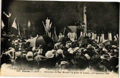 Etables-Allocutions de Mgr Morelle a la grotte de Godelin