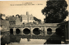 Lamballe - Vue sur la Gouéssant et l'Eglise Notre Dame