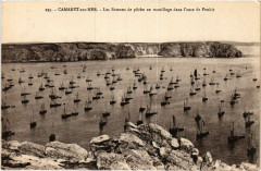 Les Bateaux de pêche au mouillage dans l'anse de Penhir à Camaret-sur-Mer