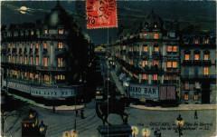 Orleans-La Place du Martroi et la Rue de la Republique à Orléans