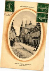 Chatillon-Coligny-Rue de l'Eglise et Clocher -
													45 Loiret
												