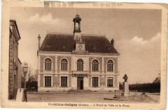Chatillon-Coligny-L'Hotel de Ville et la Poste