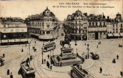 Orleans - Vue Panoramique de la Place du Martroi à Orléans