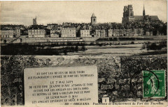 Orleans-Panorama et Emplacement du Fort des Tourelles à Orléans