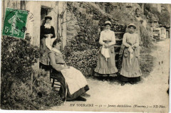 En Touraine - Jeunes dentellieres