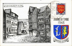 Louviers - La Halle aux Drapiers - Journee du Timbre - 1948 -
													28 Eure et Loir
												