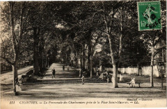 Chartres - La Promenade des Charbonniers prise de la Place St-.. à Chartres
