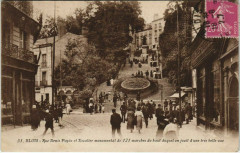 Blois-Rue Denis Papin et Escalier monumental de 121 marches à Blois