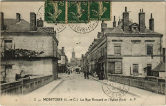 Montoire - La Rue Ronsard et l'Eglise (Sud) -
													41 Loir et Cher
												