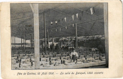 Fete de Contres 12 Aout 1906 - La salle du Banquet 1600 couveris -
													41 Loir et Cher
												