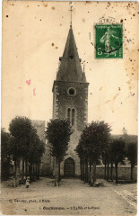 Ouchamps - L'Eglise et la Place -
													41 Loir et Cher
												