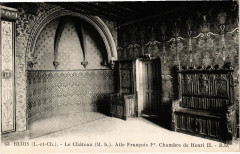 Blois-Le Chateau- Chambre de Henri Ii à Blois