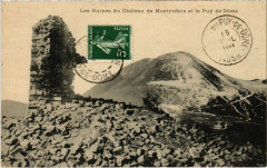 Les Ruines du Chateau de Montrodeix et le Puy-de-Dome