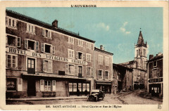 Auvergne Saint-Antheme Hotel Charlet et rue de l'Eglise