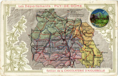 Ed. Chocolaterie d'Aiguebelle. Les Departmenets Puy-de-Dome