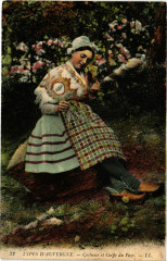 Types d'Auvergne - Costume et Coiffe du Pays -
													63 Puy de Dôme
												