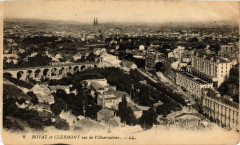 Royat et Clermont vus de I'Observatoire à Royat