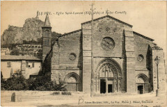 Le Puy - l'Eglise Saint-Laurent (Xii siecle) et Rocher Corneille