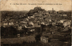 Le Puy (Hte-Loire) - Vue generale et facade de la Cathedrale vue ..
