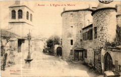Aurec - L'Eglise et la Mairie -
													43 Haute Loire
												