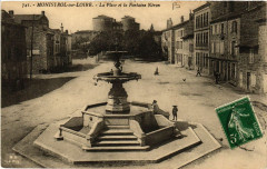 Monistrol-sur-Loire - La Place et la Fontaine Neron à Monistrol-sur-Loire