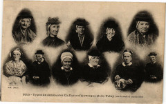 Types de differantes Coiffures d'Auvergne et du Velay -
													43 Haute Loire
												