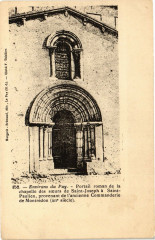 Env. du Puy - Portail roman de la chapelle des soeurs de