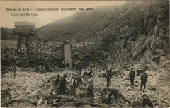 Barrage du Cher - Commencement es maconneries vue amont -
													03 Allier
												
