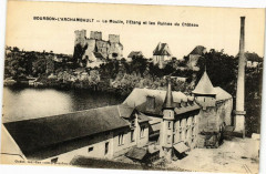 Bourbon-l'Archambault - Le Moulin l'Etang et les Ruines du Chateau à Bourbon-l'Archambault